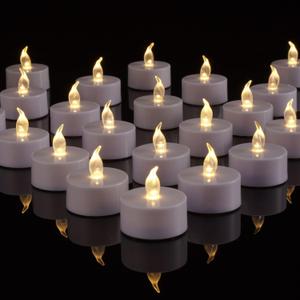 TSLVIC LED Battery Tea Light Candle - 100 Pack Flameless Candles Realistic and Bright Flickering Tealight Long Lasting 200 Hours for Holiday Celebration, Party, Home Decoration Warm White