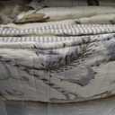 Levtex Home - Maileen Neutral Blue Quilt Set - King Quilt and Two King Shams - Floral - Taupe Blue and Cream - Quilt (106x92in.) and Shams (20x36in.) - Reversible - Cotton