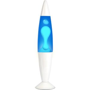 Beautiful 16Inch Liquid Night Light - Motion Lamp for Living Room, Office, Bedroom - Double Bulb Included (Silver Base, Blue Liquid/White Wax)