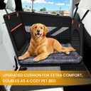 Large Dog Car Seat Cover with Dog Bed Mat for Back Seat Half - Single Seat Travel Hammock Extender, Waterproof Hard Bottom for Medium & Large Dogs, Car SUV Truck Vehicle