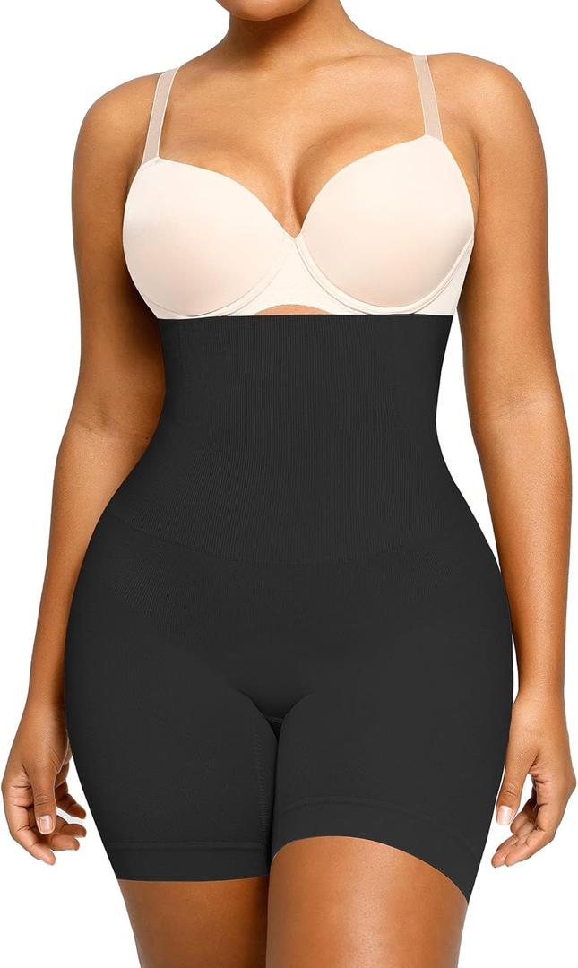 SHAPELLX Shapewear Tummy Control Seamless High Waisted Body Shaper Waist Slimming Thong Underwear Girdle Tummy Slimmer (XS)