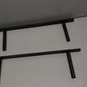 Floating Shelf Bracket ,Hidden Shelf Brackets (2 Pcs Additional Brackets 22 Inch --NO Kits), Matte Black