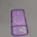 FABSPARK Case for iPhone 17 Pro Max,Compatible with MagSafe,Magnetic Clear Curly Wavy Frame Wave Case with Sparkly Bling Glitter,Transparent Acrylic Hard PC for iPhone 17 Pro Max,Glitter Clear