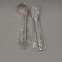 Silicone Pasta Fork and Soup Ladle Set, Heat Resistant Non Stick Kitchen Utensils with Back Hooks, Suitable for Cooking, Stirring, Serving Spaghetti, Soup, Sauce(KHAKI)