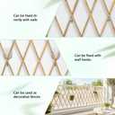Expandable Bamboo Fence, Adjustable Plant Climbing Bamboo Trellis, Garden Lattice Fence Panel 36X96 Inch for Garden Patio or Indoor, Decorative Fence