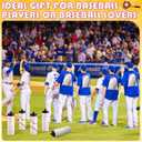 12 x 12 Pcs Baseball Party Favors Team Gifts Set 6 Baseball Water Bottle 6 Baseballs Drawstring Bag and 50 Sticker 20 Oz Reusable Squeeze Bottle Bulk Goodie Bag for Party Supplies Gift Sport Event Bike