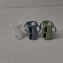 BUSOHA 3 Pack Silicone Sleeves for Avent Baby Bottles - Anti Breakage Baby Bottle Holder with Handle for Avent Natural Glass Baby Bottles,Compatible with Avent Baby Bottle,8 OZ (Dark Green+Dark Blue+White)