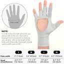 8 Fans Fishing Gloves UPF50+ Fly Fishing Gloves, Fingerless Gloves Sun Protection Gloves Men Women for Outdoor, Kayaking, Cycling, Rowing (X-Large)