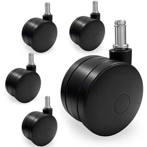 Nerilee 3" Office Chair Wheels Replacement – Premium Roller Blade Wheels for Office Chairs, Set of 5 Casters Compatible with Hardwood & Carpet Floors