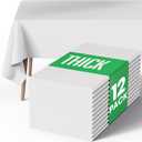 Pureegg Rectangle Table Cloth 60" x 84"  Durable Polyester Tablecloth Offers Reusable & Washable Protection, Ideal for Outdoor Party, Picnic, Wedding, Banquet and Birthday, 12 Pack, White