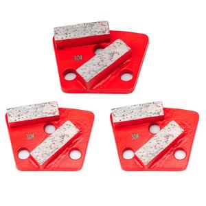 3PCS Trapezoid Diamond Grinding Disc, 30 Grit Metal Bond Floor Grinding Pad for Concrete Grinders  Concrete Floor Grinder Disc