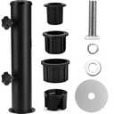 Umbrella Tube Base Universal Granite Umbrella Stand Tube Outdoor,Outside Stone Umbrella Stainless Steel Tube Base,Heavy Duty Flag Pole Stake Holder,Table Umbrella Tube Bracket,DIY Umbrella Tube Mount-missing hardware