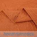 Anluoer Quilt Twin Size Bedding Set-Burnt Orange Embossed, Bedspreads-Lightweight Summer Soft Microfiber Bedspread, Bed Coverlet for All Seasons (1 Quilt, 1 Pillow Sham)
