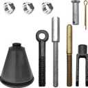 Moonlinks Compatible with GM 1950-1970 Manual Master Cylinder Push Rod Kit,Ci5564 Universal Auto Brake Pump Kit Adjustable Replacement with Clevis,Eyelet,Nuts & Crank Configuration