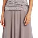 Elegant Glitter Knit Jacquard Ruched Bodice