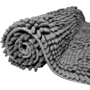Super Thick Plush Bathroom Rug Shaggy Chenille Bath Rug Absorbant Extra Soft Mat for Kitchen Machine Washable Non-Slip Tub Shower