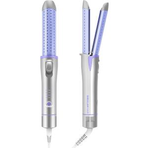 SHEGLAM Hair Cool Lock Airflow Styler, 360 Airflow Styler Curling Iron, Hair Curler with Cooling Air Vents to Lock in Style, 4 Adjustable Temp, Dual Voltage, Fast Straightening