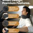 Everlasting Comfort Upgraded Neck Pillow for Airplanes Memory Foam Travel Headrest for Flying Portable Multi-Position Travel Pillows with 360Support Long Flight Essentials for Sleep & Home Use
