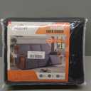 VANSOFY Waterproof Recliner Couch Covers, Sofa Covers 1-Piece Washable Reclining Sofa Cover Non-Slip Furniture Protector with Elastic Straps Pocket for Dogs, Pets(Black,3 Seater)