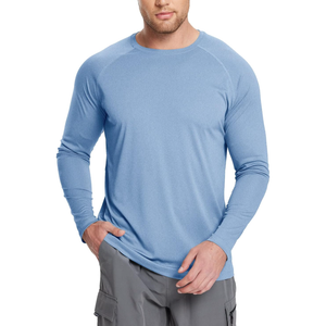 Baleaf Men's Sun Protection Shirts UV SPF UPF 50+ Long Sleeve Rash Guard Fishing Running Quick Dry Lightweight