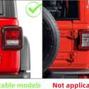 POETRYXIAO Tail Light Cover Guard with US Army Military Star Style (Halogen Tail Light) for 2018-2023 Jeep Wrangler JL JLU