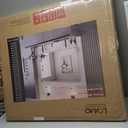 LOAAO 40X36 Inch Brushed Nickel Bathroom Mirror, Rounded Rectangle Silver Metal Frame Mirror, Brushed Nickel, Anti-Rust, Shatter Proof, Hangs Horizontally or Vertically