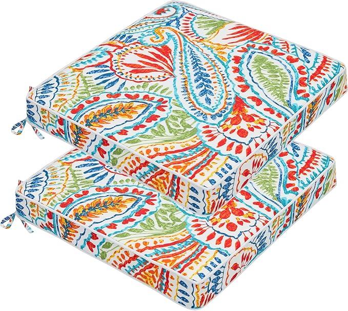 JMGBird 19 x 19 Outdoor Patio Furniture Cushions Set of 2 Waterproof Patio Chair Cushions for Garden Patio Furniture