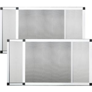 Topmess Expandable Adjustable Window Screen, 304 Stainless Steel mesh Window Screen 2 Pack (15" H x 21" -40 "W) - White Medium Replacement Window Screen with Frame