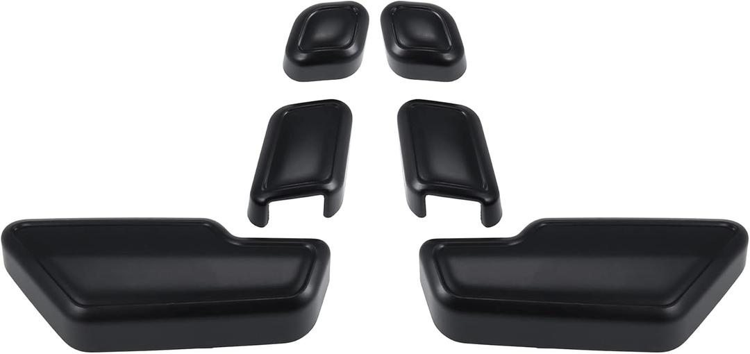 X AUTOHAUX 6pcs Black Inner Door Seat Adjust Button Switch Cover Decor for Mercedes Benz W204 W205 W212 W218 X204 X166 C E GLK GL ML Class GL450