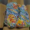 LVTXIII 2 Pack Outdoor Rocking Chair Cushion Set, Patio Fade and Water Resistant Tufted Seat Cushions with Ties for Rocking Chairs Use, 38x17x3, Damask Red