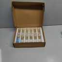 APT 1101 Glass Square Spice Jars with Labels, 4oz Glass Jars with Bamboo Lids, Spice Bottles, Seasoning Organizer, 12 Pack (White)