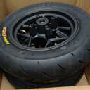 10 Inch Supermoto Wheels Set: 90/90-10 Front & 100/90-10 Rear Mini Emoto Wheels, Fits ETM Rtr (Wheels only)