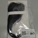 Clip in Bangs Real Human Hair, Human Hair Clip in Bangs, Middle Part HairPieces, No Tangle & Smooth, 11g #1B Natural Black (5x12 Side Bangs)