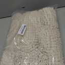 H.VERSAILTEX Bathroom Rugs Bath Rugs for Bathroom Non Slip Bath Mats Extra Thick Chenille Striped Rug 17" x 24" Absorbent Soft Shaggy Washable Dry Fast Bath Mats for Bath Room Floor - Ivory