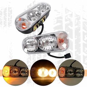 HECASA Universal Halogen Snow Plow Headlight Lamps Kit Compatible with Boss Western Meyer Blizzard Curtis, Enhanced Visibility, Long Lasting Light, Super Brightness Output 