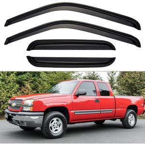 Window Rain Guards for 1999-2006 Chevy Silverado/GMC Sierra 1500/2500/3500/2500HD, Window Vent Visors Shades Wind Deflectors for 2007 Silverado/Sierra Classic Model Extended Cab