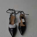 Arromic Pointed Toe Kitten Heels Pumps for Women, Slingback Heels for Women, Comfortable Low Heel Dress Shoes
,Black,7,5