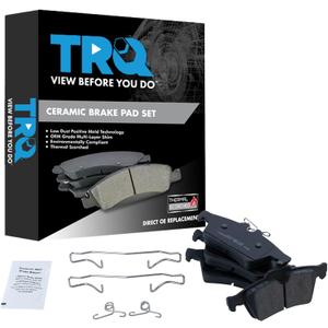 TRQ Posi Ceramic Brake Pad Kit Set Compatible with Chevy Mazda Pontiac Saab Saturn Volvo