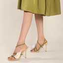 Flower High Heels for Women Calla Lily Open Toe Floral Stilettos Heels Sexy Strappy Wedding Birthday Dressy Heeled Sandals, Size: 7 (Beige)