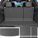 powoq Cargo Mat Compatible with 2022-2025 Chevy Tahoe GMC Yukon Cargo Liner TPE Trunk Mat Backrest Trunk Liner Replacement for 2022 2023 2024 2025 Chevy Tahoe Accessories