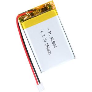 403048 3.7V Lipo Battery 500mAh 403048 Rechargeable Lithium Polymer Battery Pack with JST PH2.0mm Connector for Electronic Device