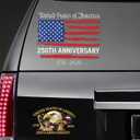 3 x 2 Pcs 250th Anniversary Decal The Independence of USA Sticker 1776-2026 Flag Decal United States Patriotic Vinyl Bumper Sticker Merchandise