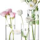 4 Pack Glass Cylinder Vases 4,6,8,10 Inch Tall Clear Flower Vase Hurricane Floating Candle Holder for Table Centerpiece Wedding Home Decor