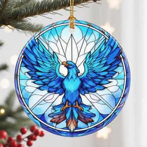 Christmas Ornament, Christmas Decoration, Ceramic-Style Phoenix Ornament, Heirloom Keepsakes, Holiday Ornaments, Holiday Presents, Unique Xmas Gifts, Gift Exchange Ornaments, Gift Idea