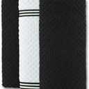 Infinitee Xclusives Premium Kitchen Towels Pack of 3, 100% Cotton |15 x 25| Inches Absorbent Dish Towels - Terry Kitchen Dishcloth Towels - Black Dish Cloth for Household Cleaning