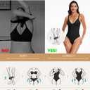 Bodysuits for Women, Tummy Control Full Body Shapewear, Seamless Deep V Neck Thong Body Suit