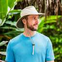 Wallaroo Hat Company Men's Summit Sun Hat UPF 50+ Sun Protection, Wide Brim, Packable, Chin Strap and Adjustable Sizing