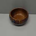 Large Yarn Bowl for Crocheting, Indian Rosewood Knitting Wooden Large Yarn Bowl Holder, Handmade Crocheting String Storage Holder, Knitting Crochet Accessories. (Brown + Blue Resin)