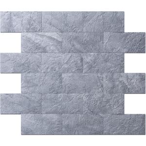 Art3d 10-Pack Peel and Stick Backsplash Tile for Kitchen Bathroom Fireplace Vanitity, Self-Adhesive Wall Tile in Blue Grey