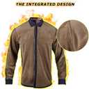 Mens Long Sleeve Shirts- Thermal Work Padded Warm Shirts Quilted Lined Flannel Heavyweight Plaid Fleece Shirt